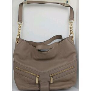 Michael Kors Jamesport pebble leather large shoulder tote 38F6CJAE3L Taupe